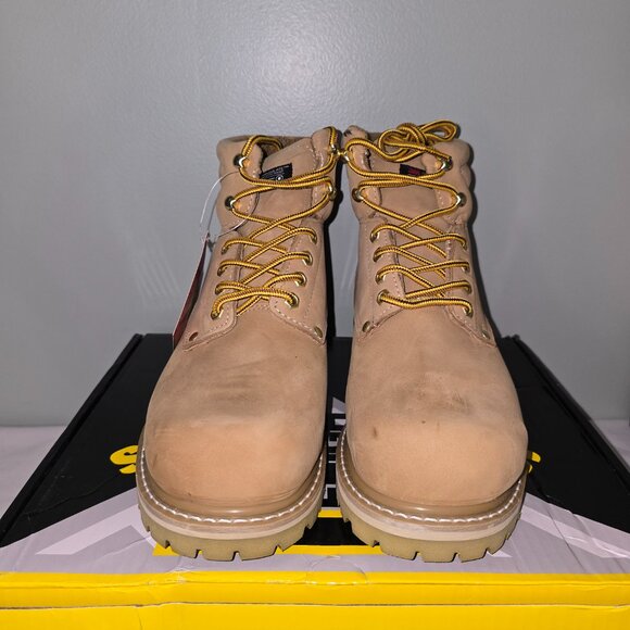 Lehigh Safety Steel Toe Work Boots 5030; Men's 9.5D, Tan, New in Box - Picture 2 of 10